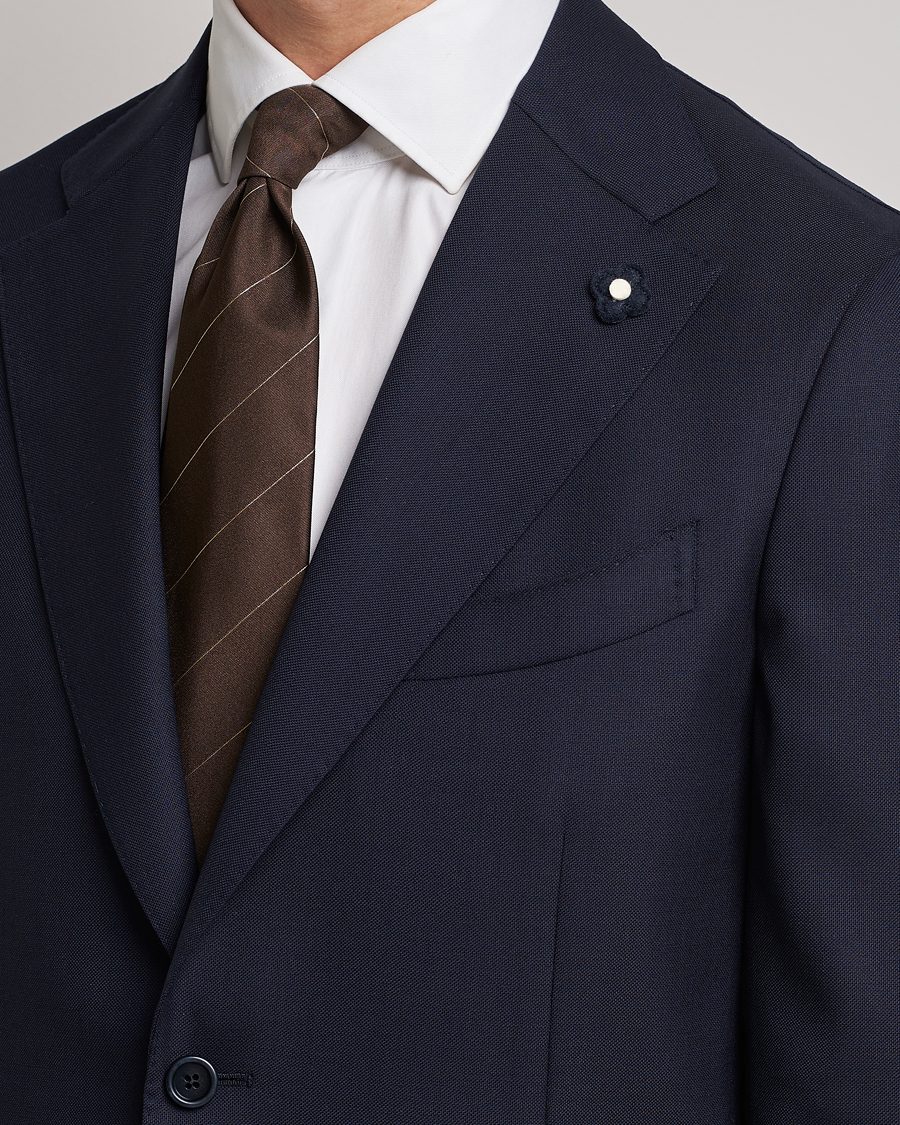 Herre | Dressjakker | Lardini | Patch Pocket Wool Blazer Navy