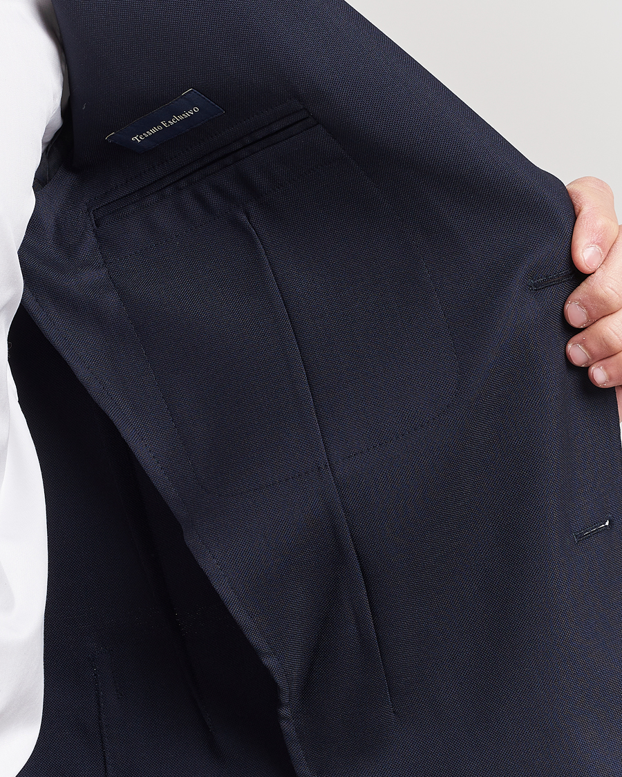 Herre | Dressjakker | Lardini | Patch Pocket Wool Blazer Navy