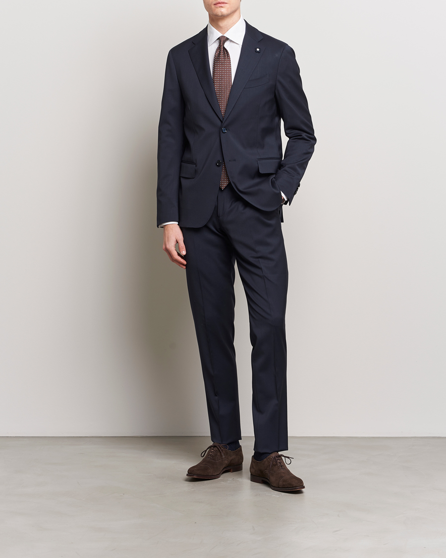 Herre | Dressjakker | Lardini | Two Button Wool Blazer Navy
