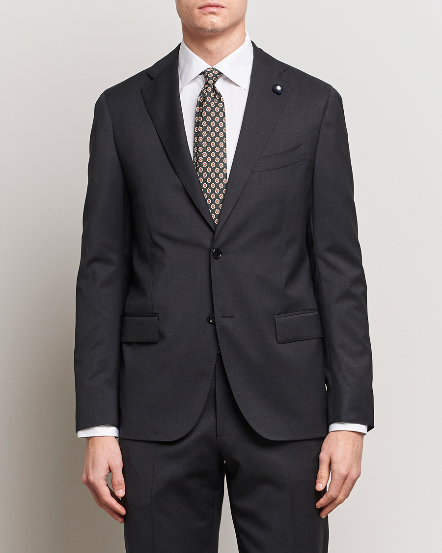 Herre | Klær | Lardini | Two Button Wool Blazer  Grey