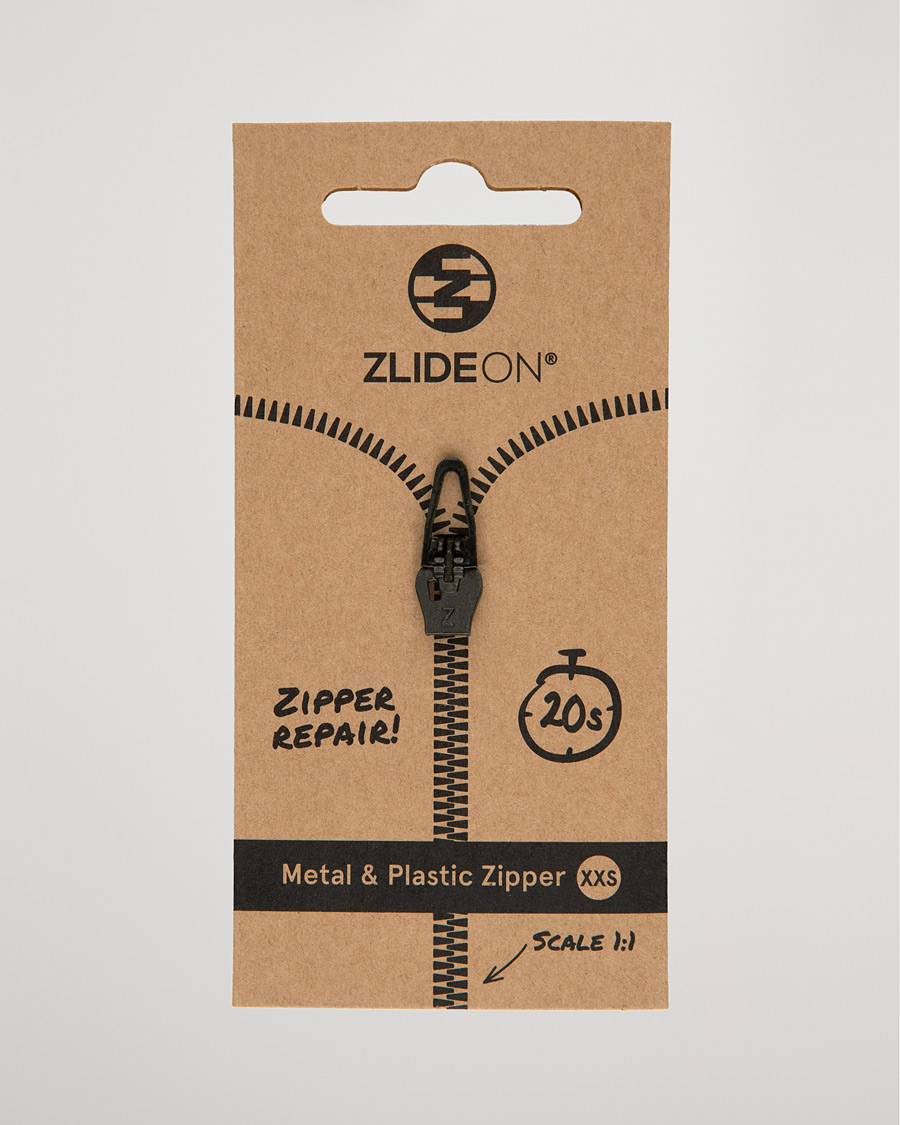 Herre | Pleie av plagg | ZlideOn | Normal Plastic & Metal Zipper Black XXS