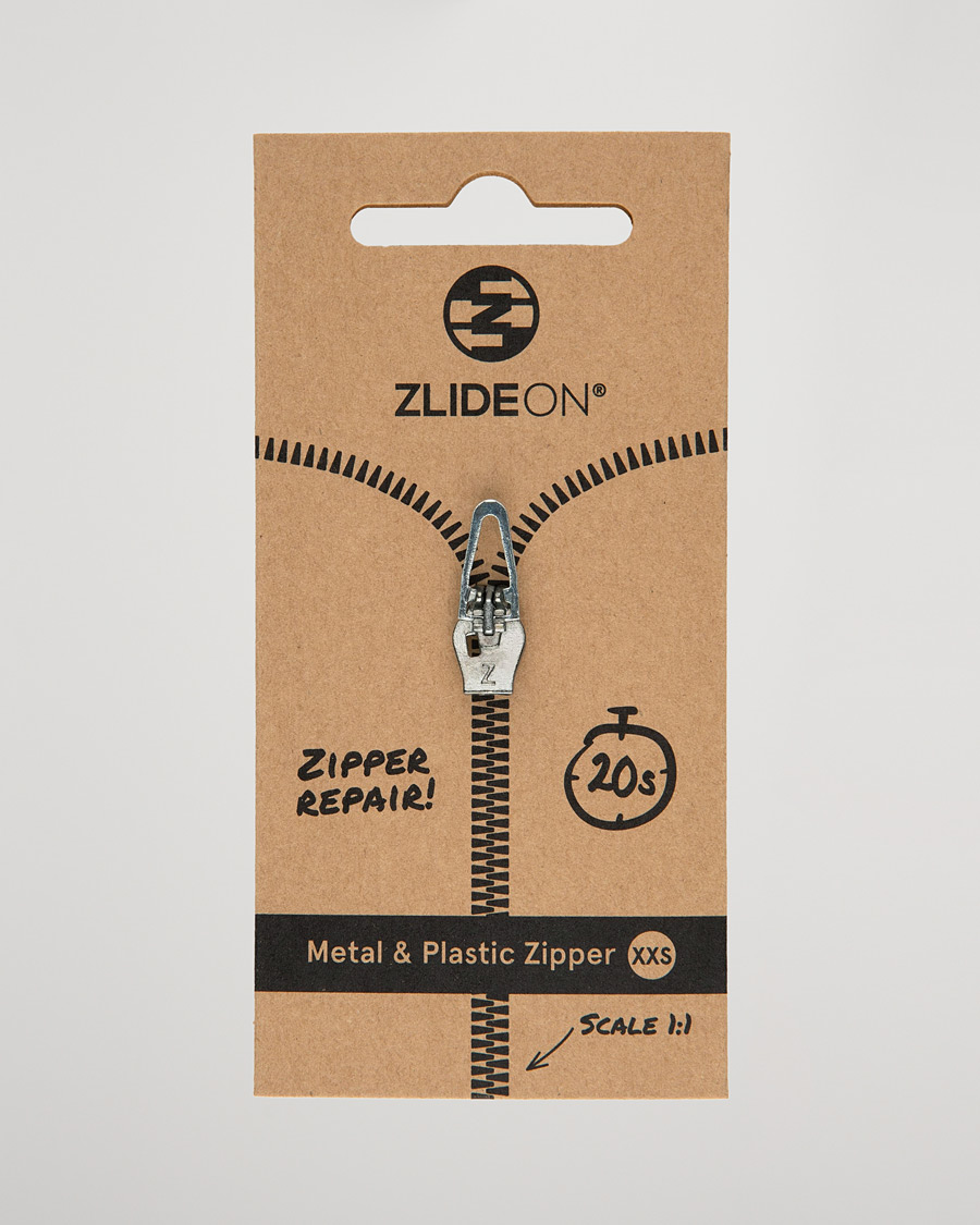 Herre | Pleie av plagg | ZlideOn | Normal Plastic & Metal Zipper Silver XXS