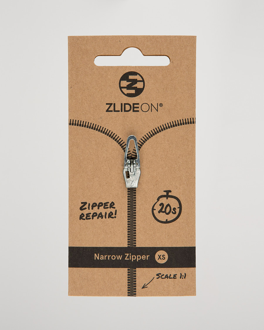 Herre | Pleie av plagg | ZlideOn | Narrow Zipper Silver XS