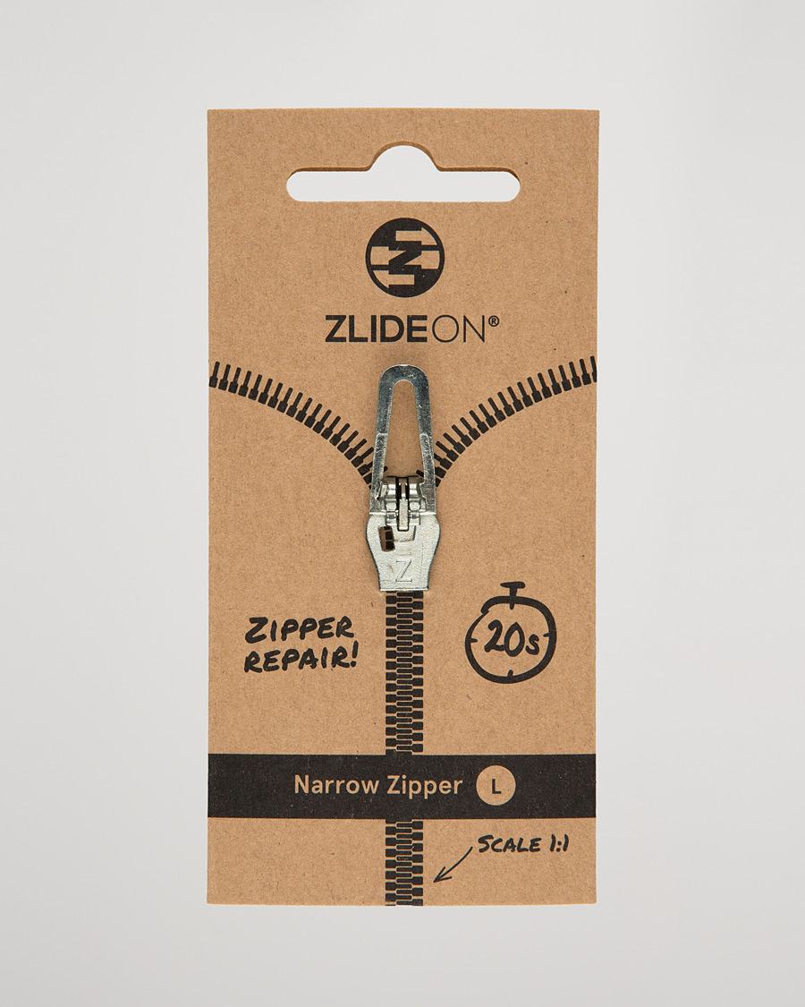 Herre | Pleie av plagg | ZlideOn | Narrow Zipper Silver L