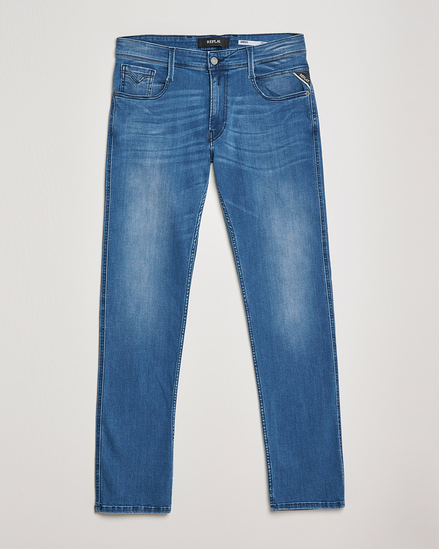 Herre | Jeans | Replay | Anbass Powerstretch Jeans Medium Blue