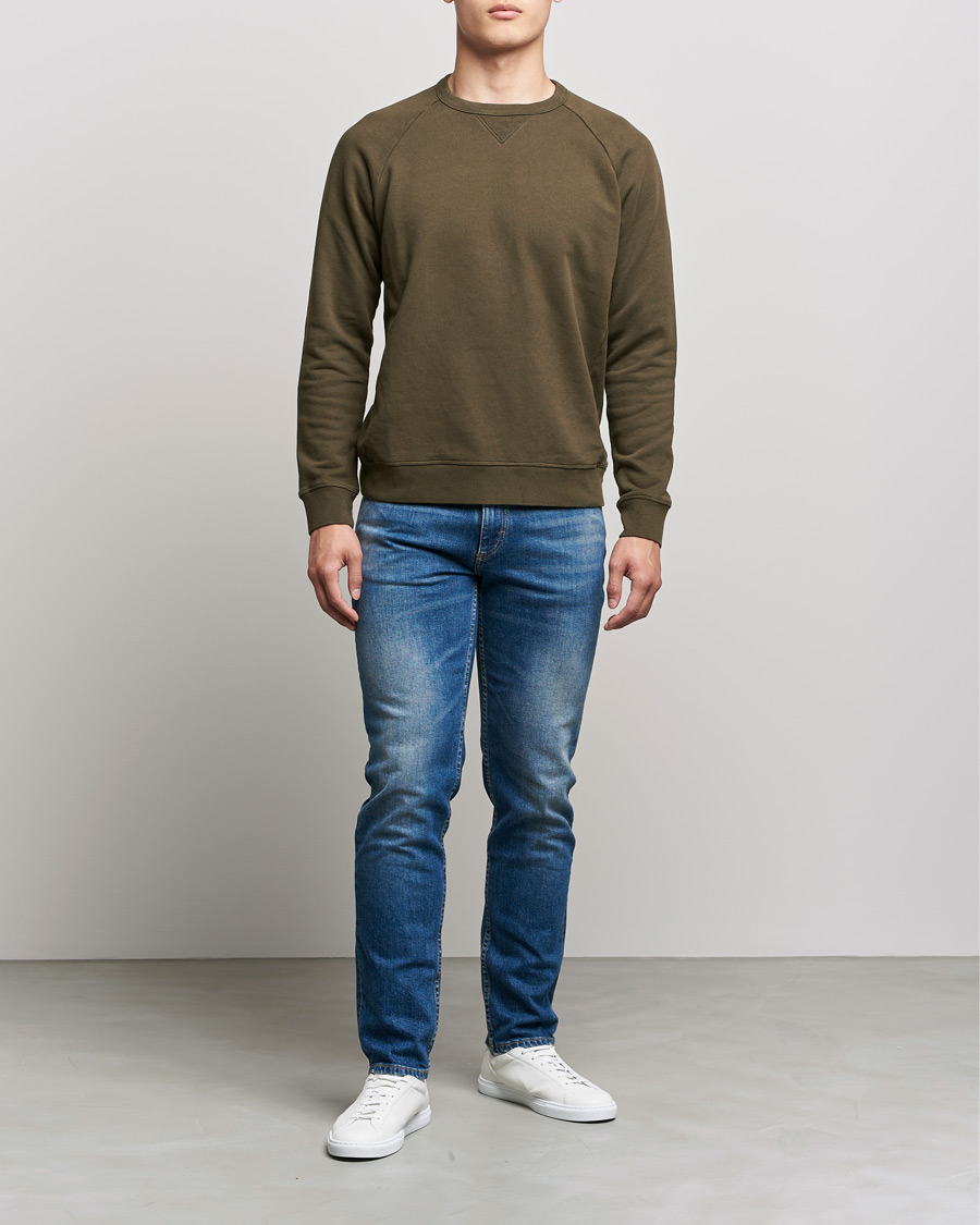 Herre | Gensere | Replay | Sartoriale Jersey Crew Neck Sweatshirt Military