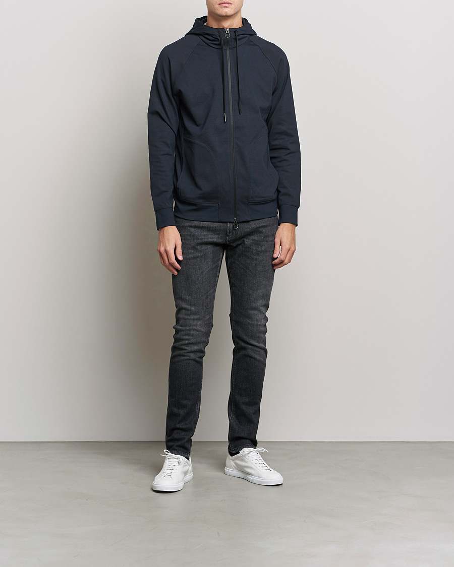 Herre | Gensere | Replay | Sartoriale Shiny Full Zip Hoodie Dark Blue
