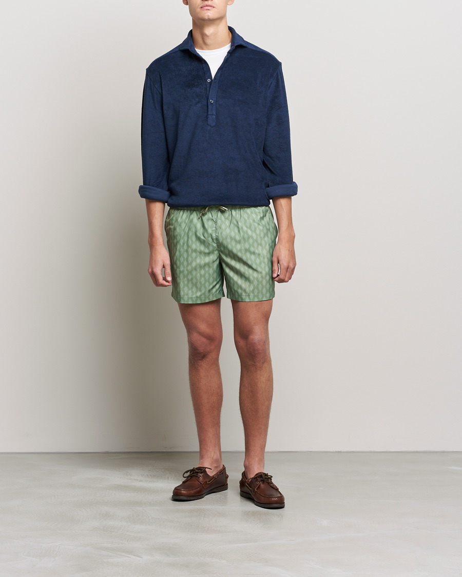 Herre | The Resort Co | The Resort Co | Classic Swimshorts Green Waves