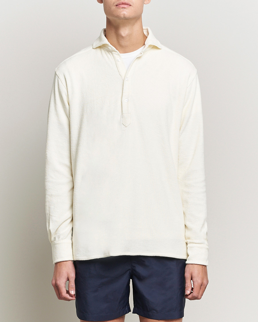 Herre | Terry | The Resort Co | Terry Popover Shirt White