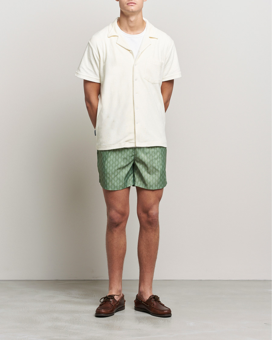 Herre | Kortermede skjorter | The Resort Co | Short Sleeve Terry Resort Shirt White