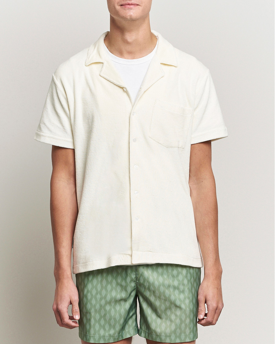 Herre |  | The Resort Co | Short Sleeve Terry Resort Shirt White
