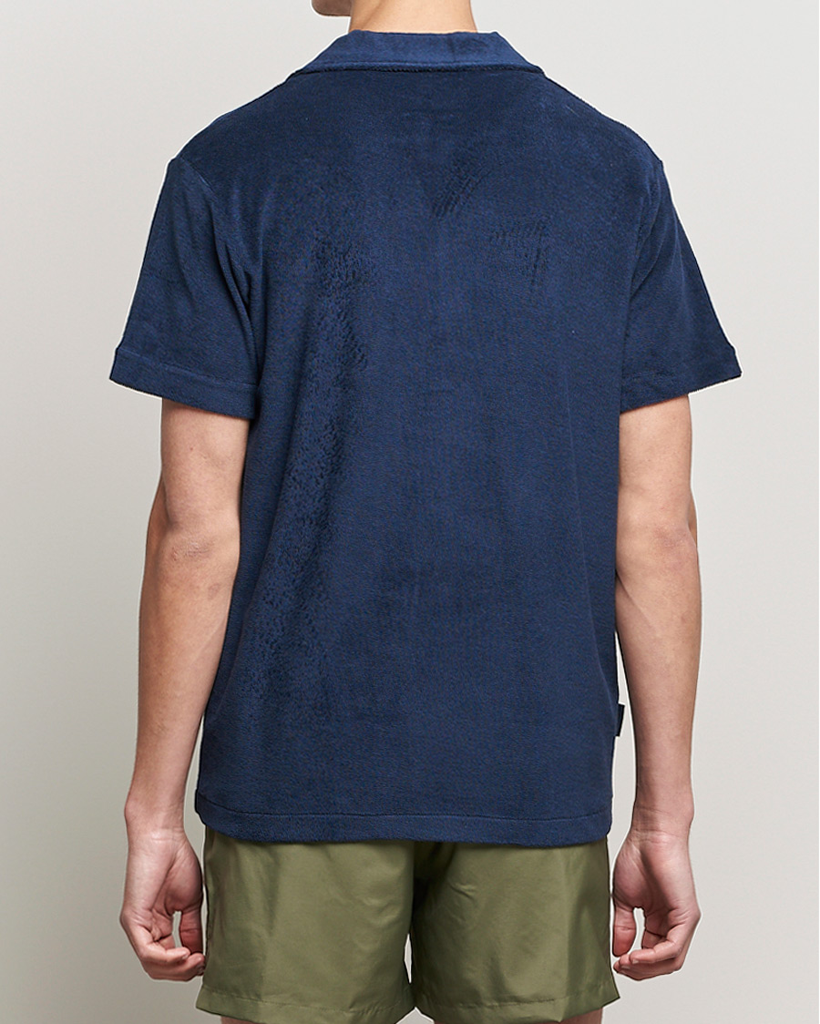 Herre | Skjorter | The Resort Co | Short Sleeve Terry Resort Shirt Navy