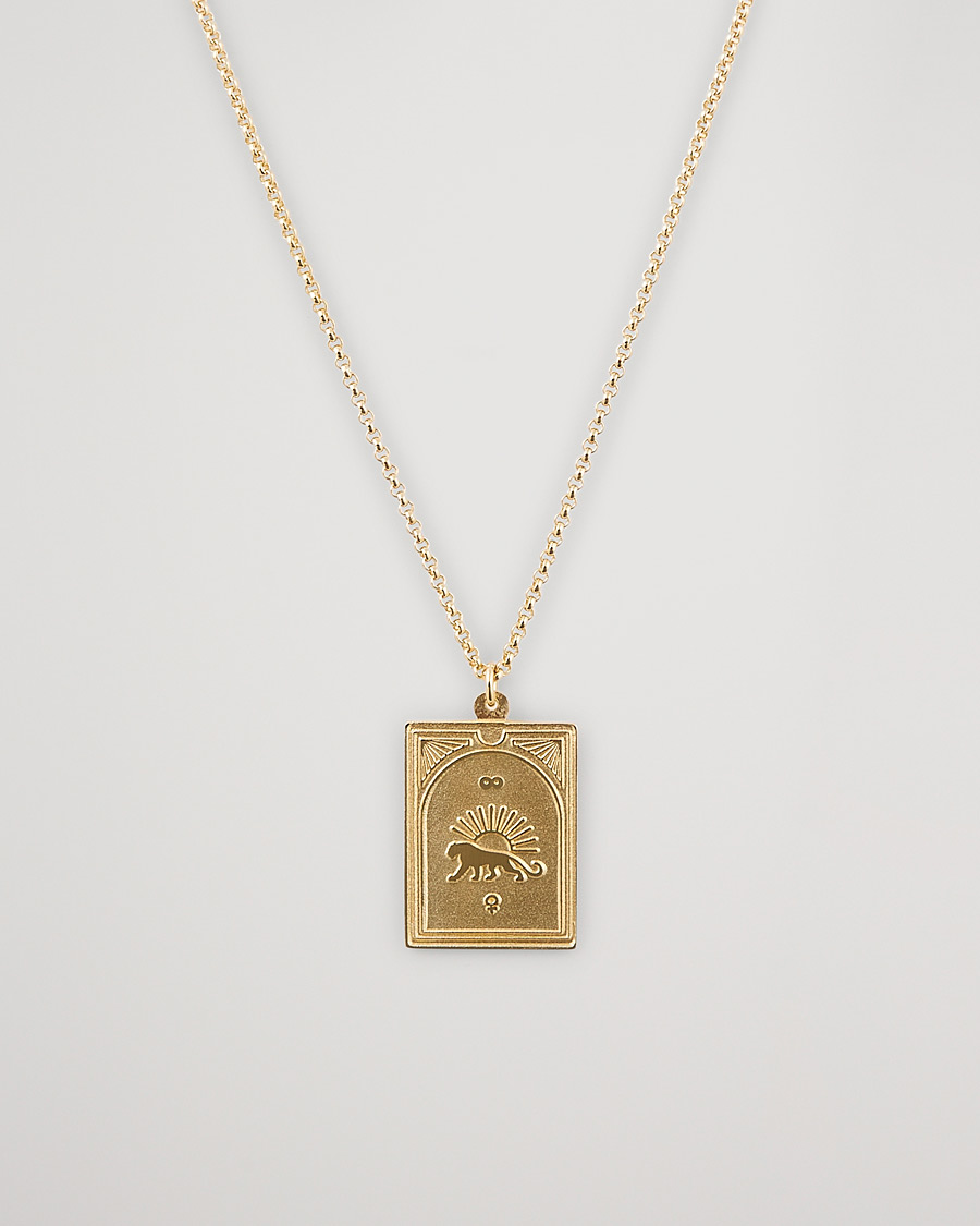 Herre | Tom Wood Tarot Strength Pendant Necklace Gold | Tom Wood | Tarot Strength Pendant Necklace Gold