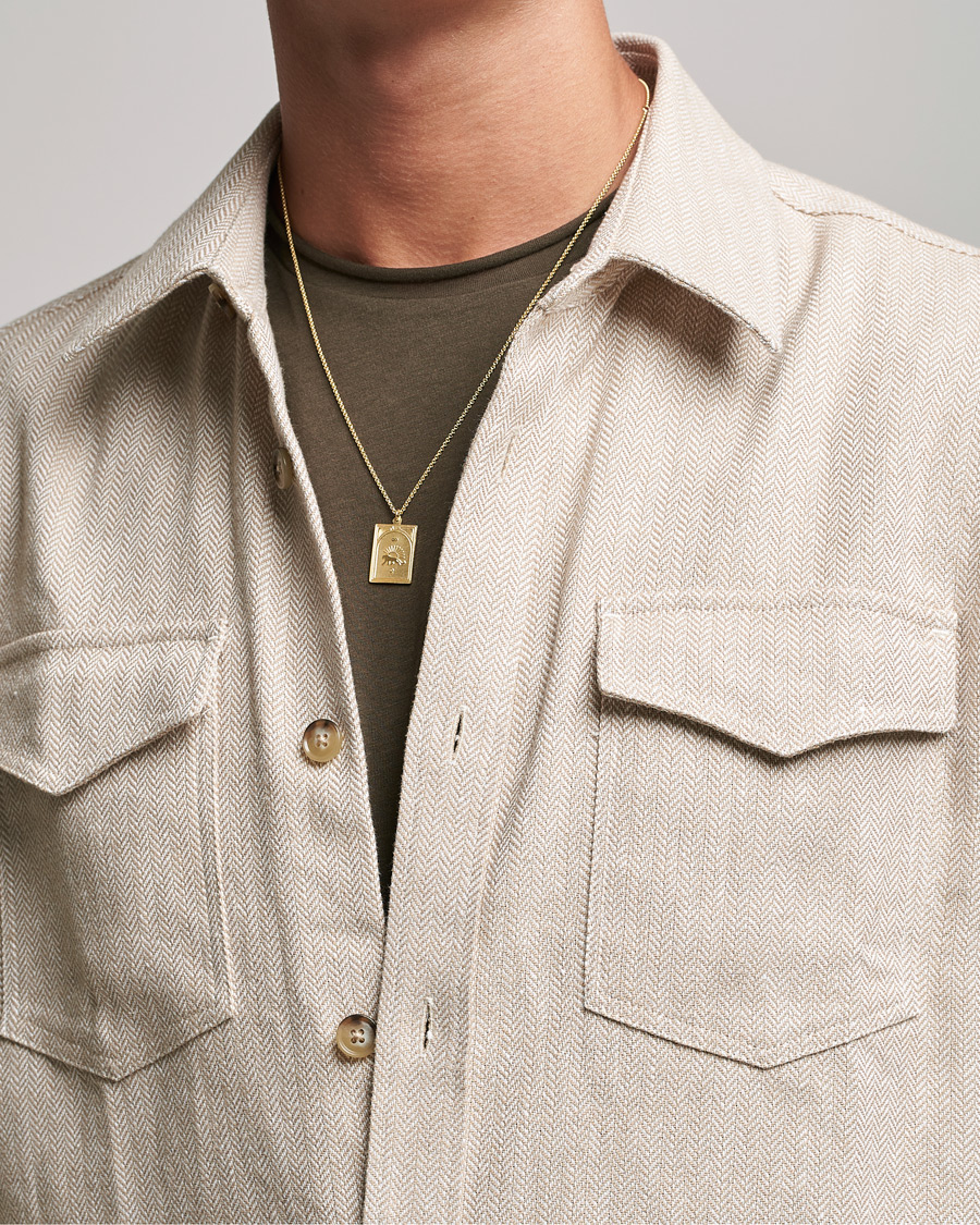 Herre | Tom Wood Tarot Strength Pendant Necklace Gold | Tom Wood | Tarot Strength Pendant Necklace Gold