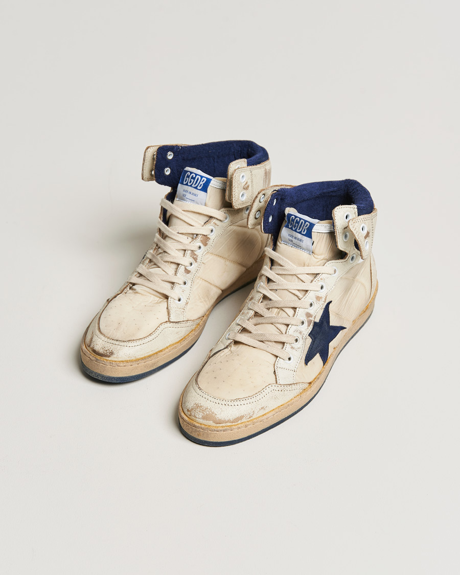 Herre | Sneakers med høyt skaft | Golden Goose Deluxe Brand | Sky Star Vintage Basket Sneaker White/Dark Blue