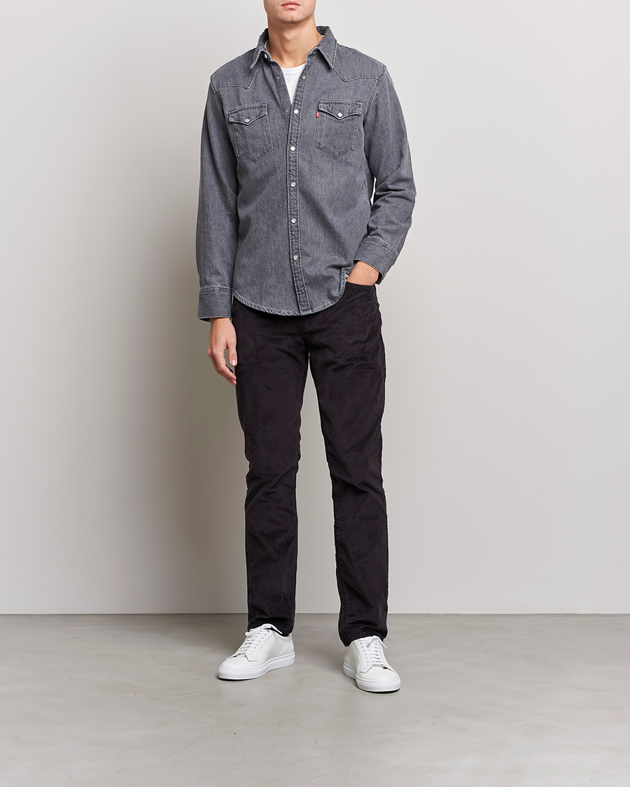 Herre |  | Levi's | Barstow Western Standard Shirt Gray Stonewash