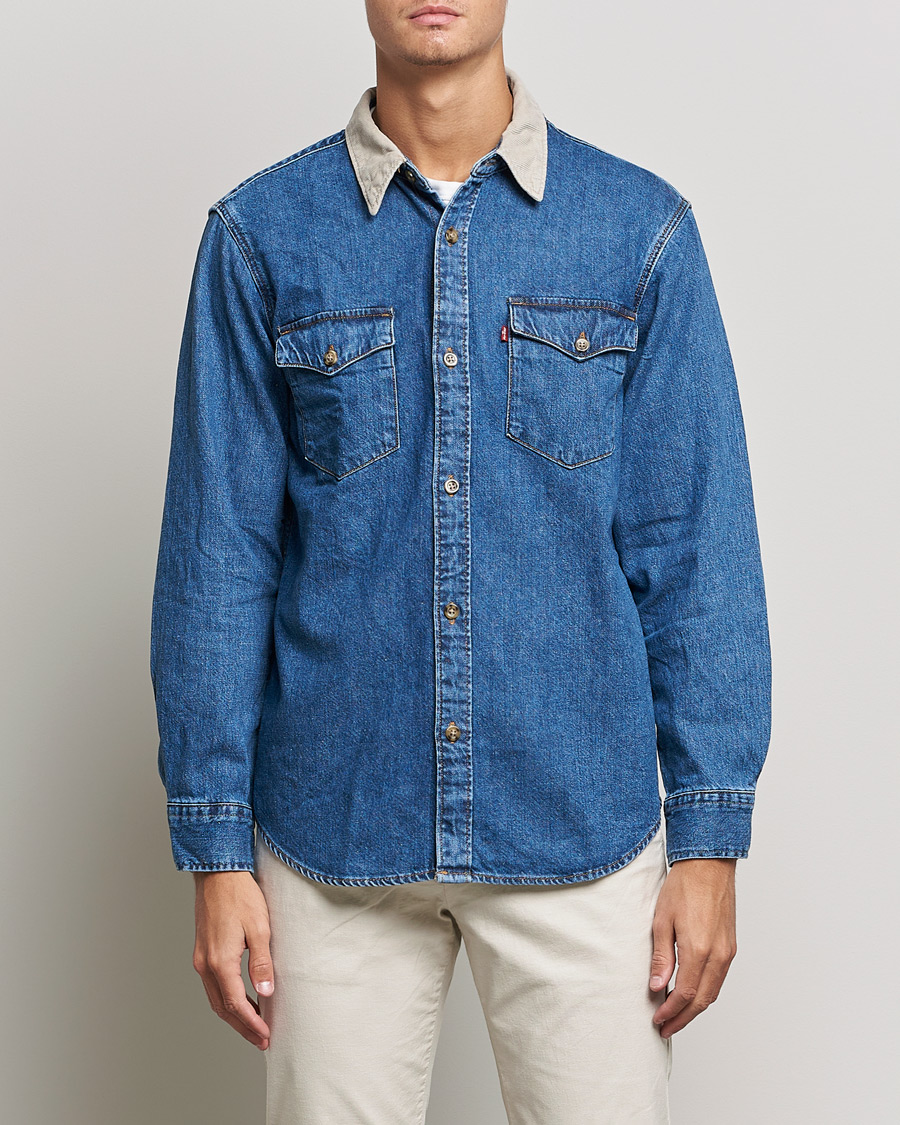 Herre | Jeansskjorter | Levi's | Relaxed Fit Western Shirt Blue Stone Wash