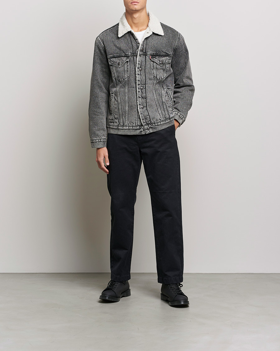 Herre | Jakker | Levi's | Type III Sherpa Trucker Medium Gray