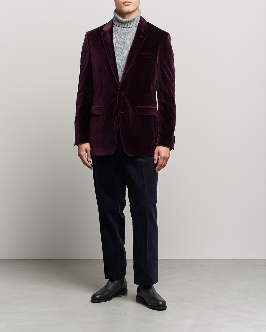 Herre | Dressjakker | Etro | Velvet Blazer Burgundy
