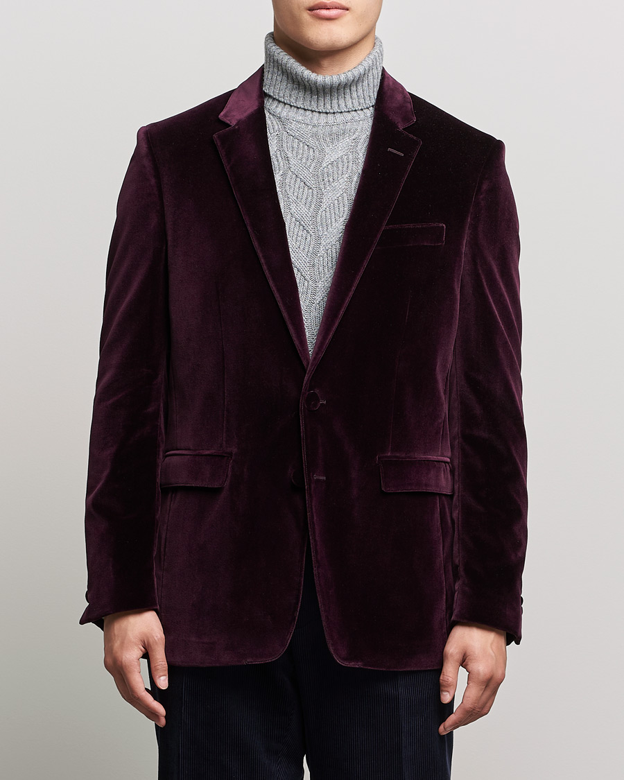 Herre | Dressjakker | Etro | Velvet Blazer Burgundy
