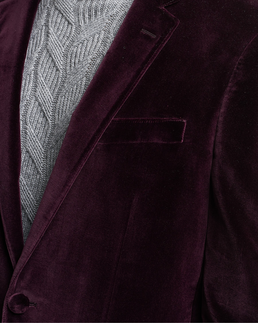 Herre | Dressjakker | Etro | Velvet Blazer Burgundy