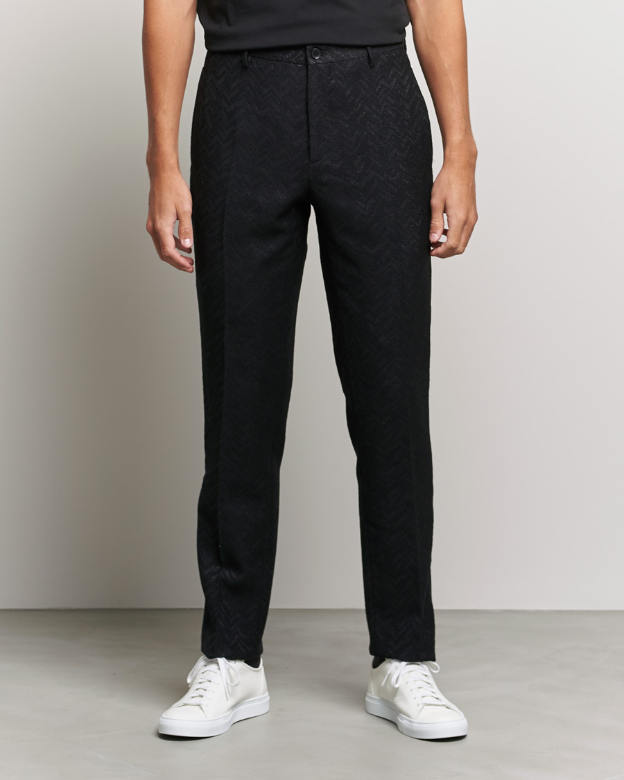 Herre | Bukser | Etro | Flat Front Evening Trousers Black