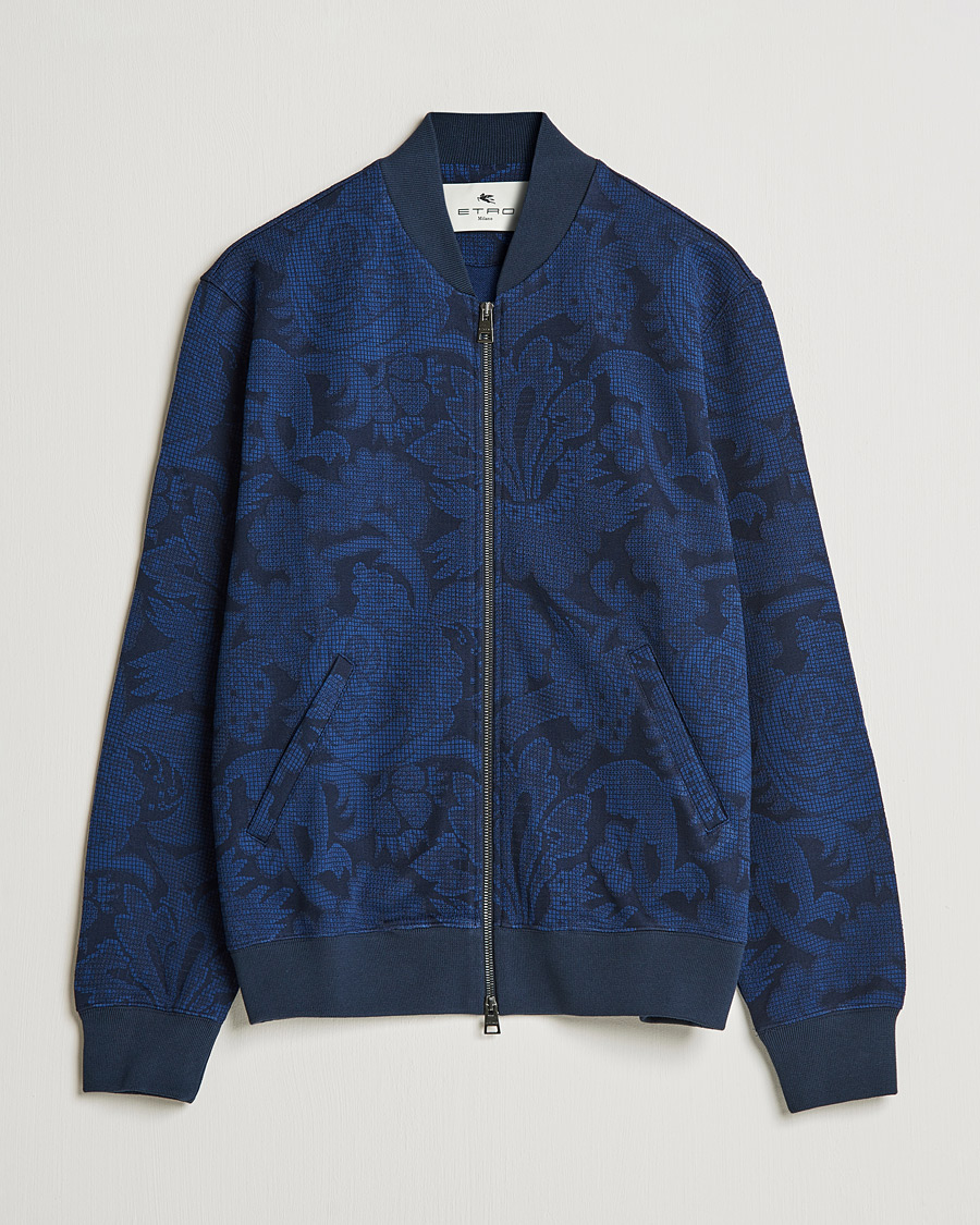Herre | Gensere | Etro | Printed Bomber Sweat Navy