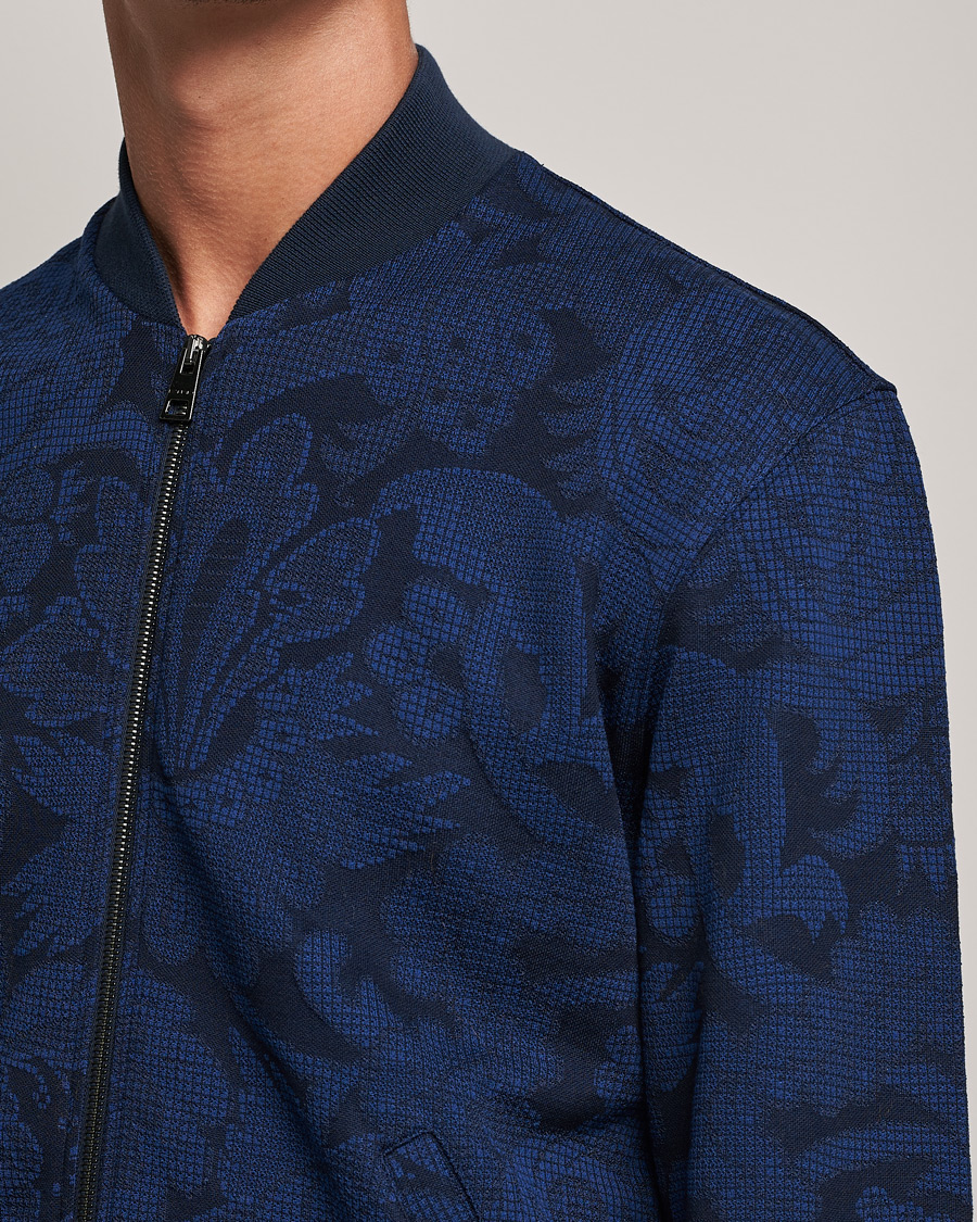 Herre | Gensere | Etro | Printed Bomber Sweat Navy