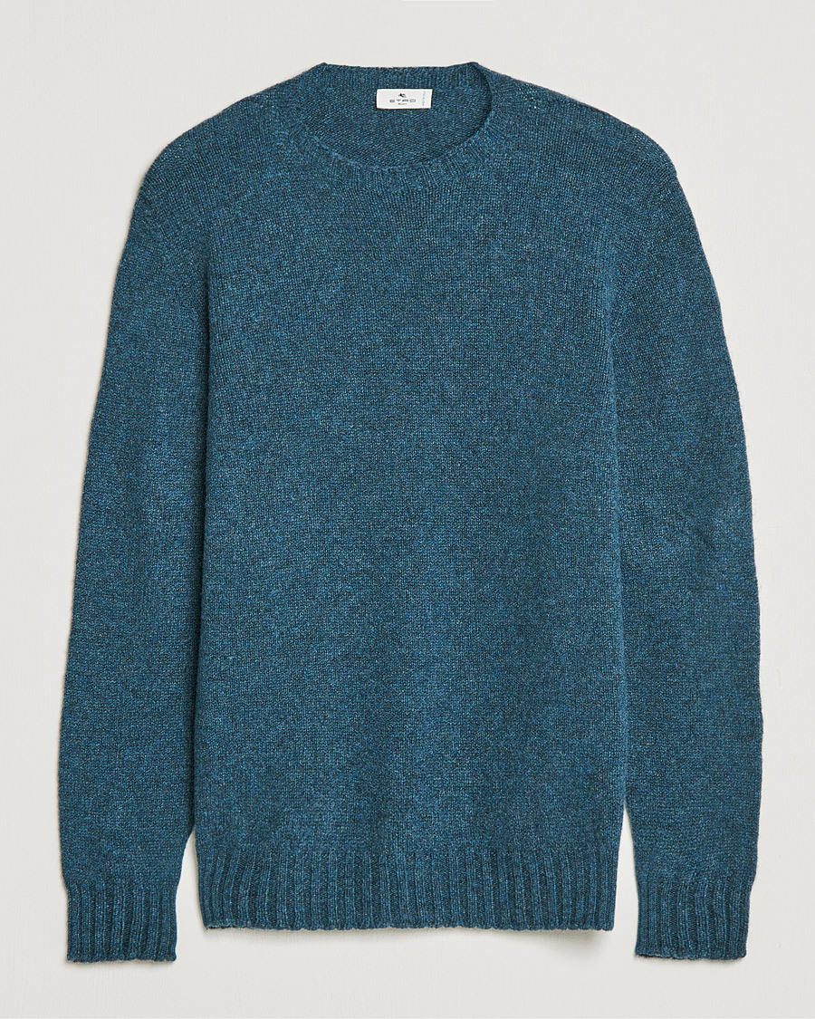 Herre |  | Etro | Crew Neck Sweater Dark Blue