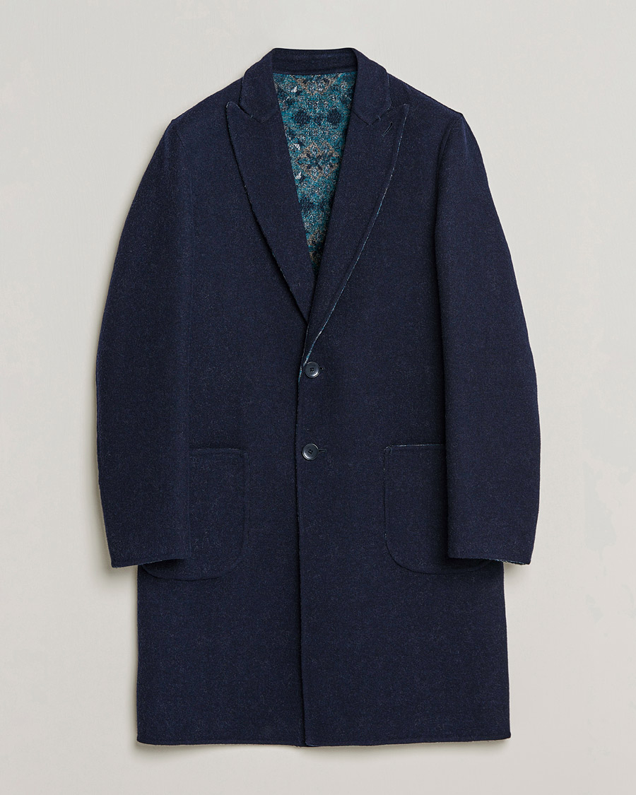 Herre | Jakker | Etro | Deconstructed Reversible Coat Navy
