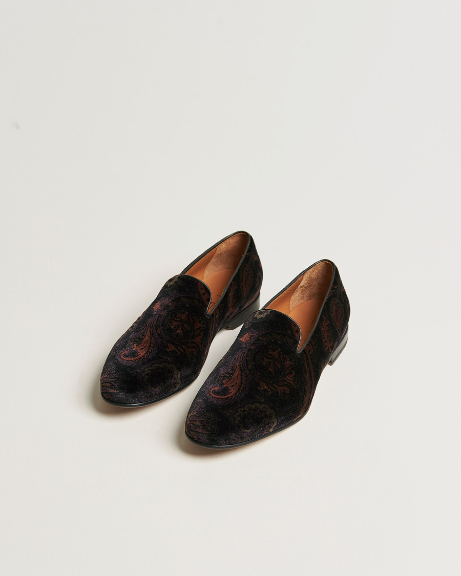 Herre | Etro Printed Slippers Black | Etro | Printed Slippers Black