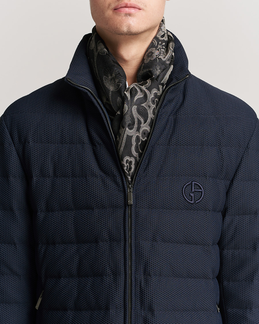 Herre | Etro Floral Jacquard Scarf Black | Etro | Floral Jacquard Scarf Black