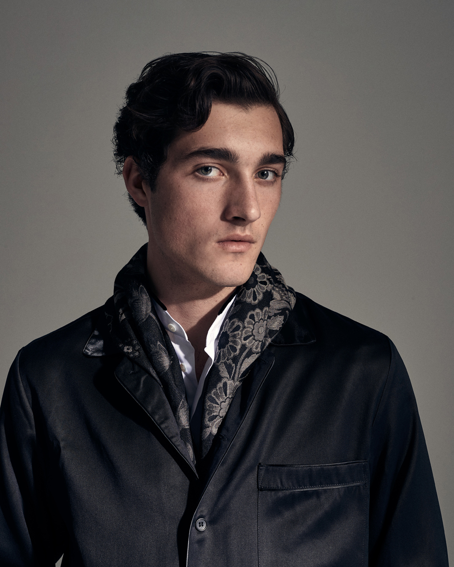 Herre | Etro Floral Jacquard Scarf Black | Etro | Floral Jacquard Scarf Black