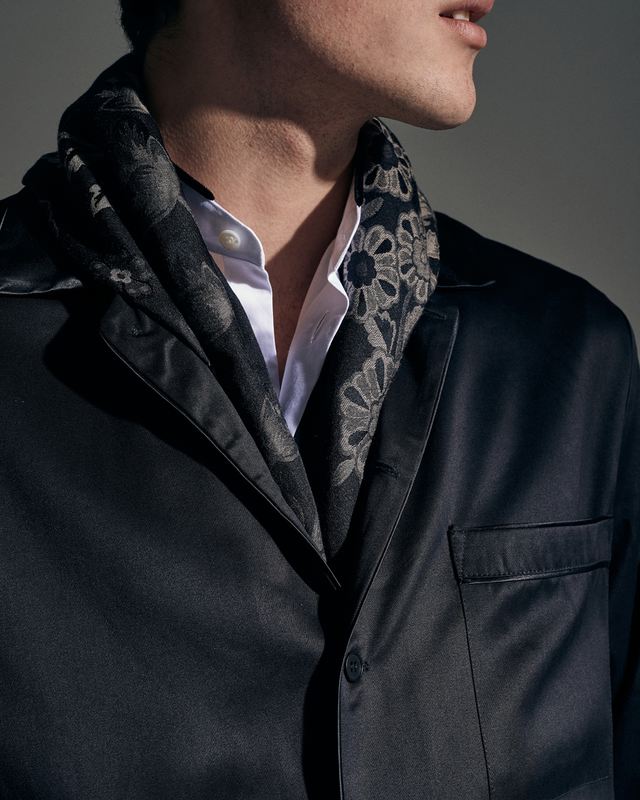 Herre | Etro Floral Jacquard Scarf Black | Etro | Floral Jacquard Scarf Black