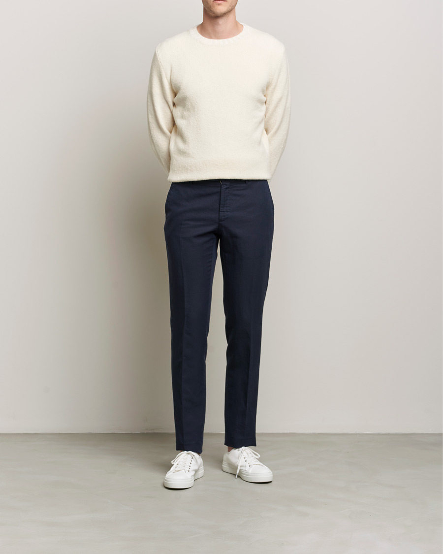 Herre | Gensere | Inis Meáin | Wool/Cashmere Crew Neck White