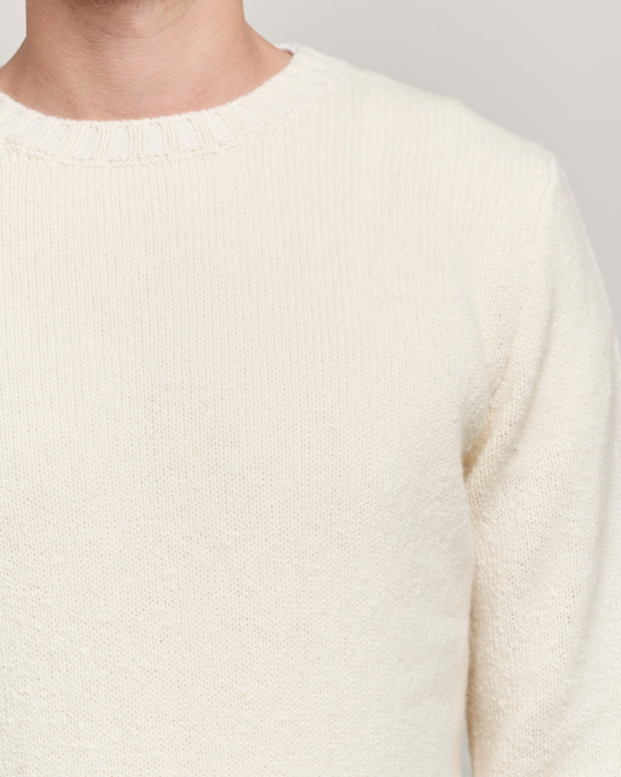 Herre | Gensere | Inis Meáin | Wool/Cashmere Crew Neck White