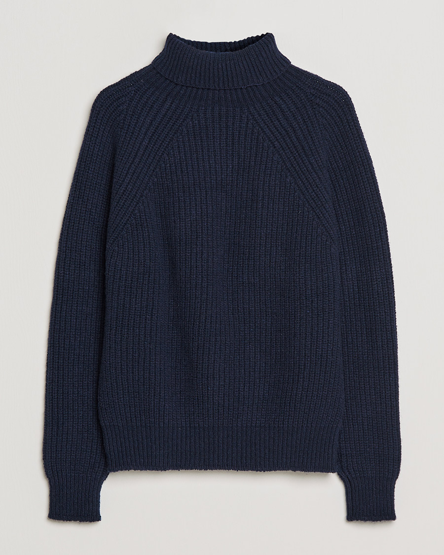 Herre | Gensere | Inis Meáin | Wool/Cashmere Boatbuilder Turtleneck Navy