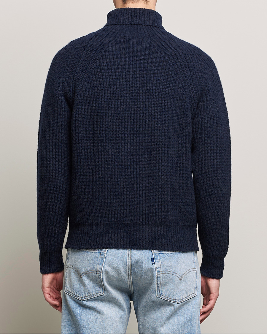 Herre | Gensere | Inis Meáin | Wool/Cashmere Boatbuilder Turtleneck Navy