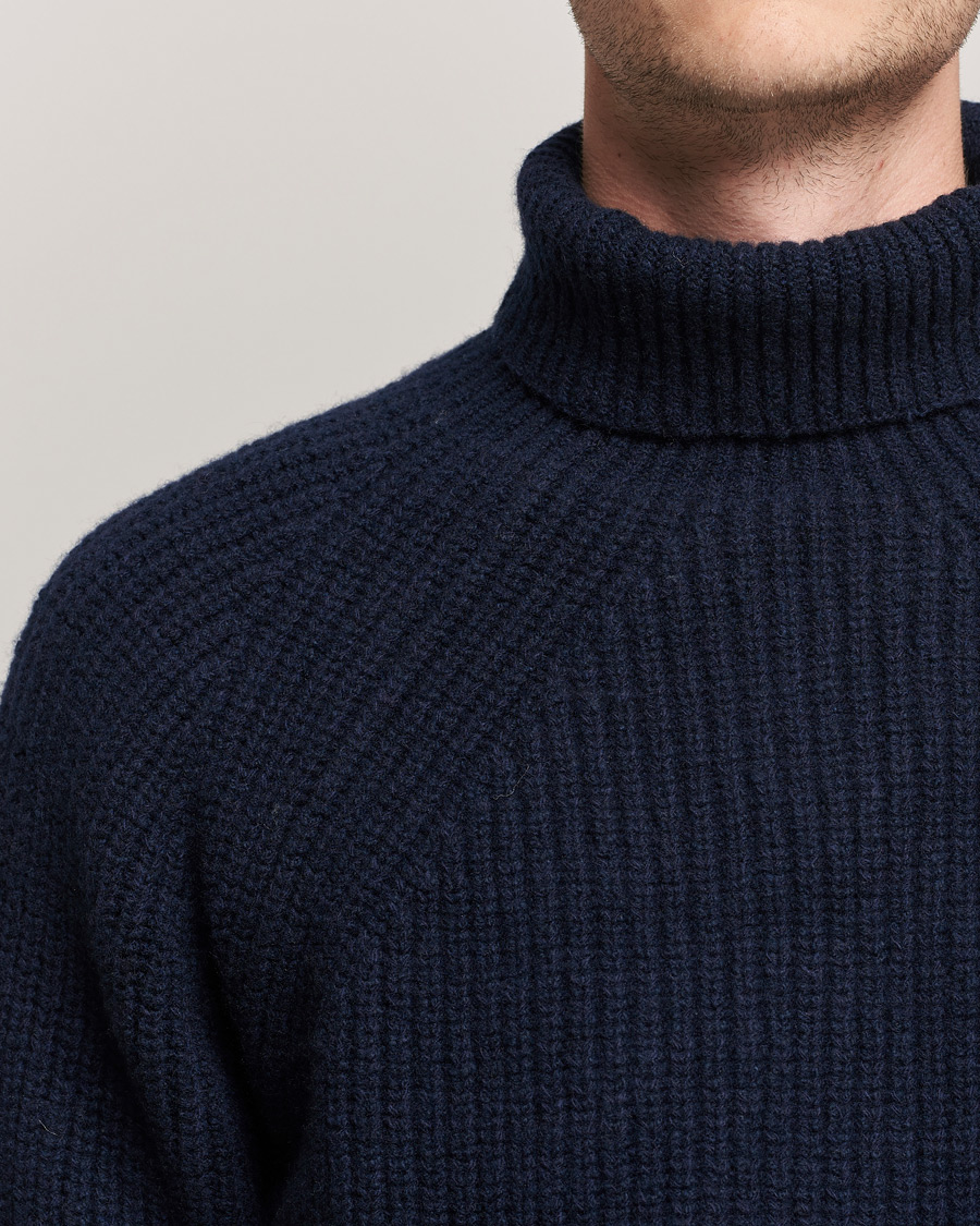 Herre | Gensere | Inis Meáin | Wool/Cashmere Boatbuilder Turtleneck Navy