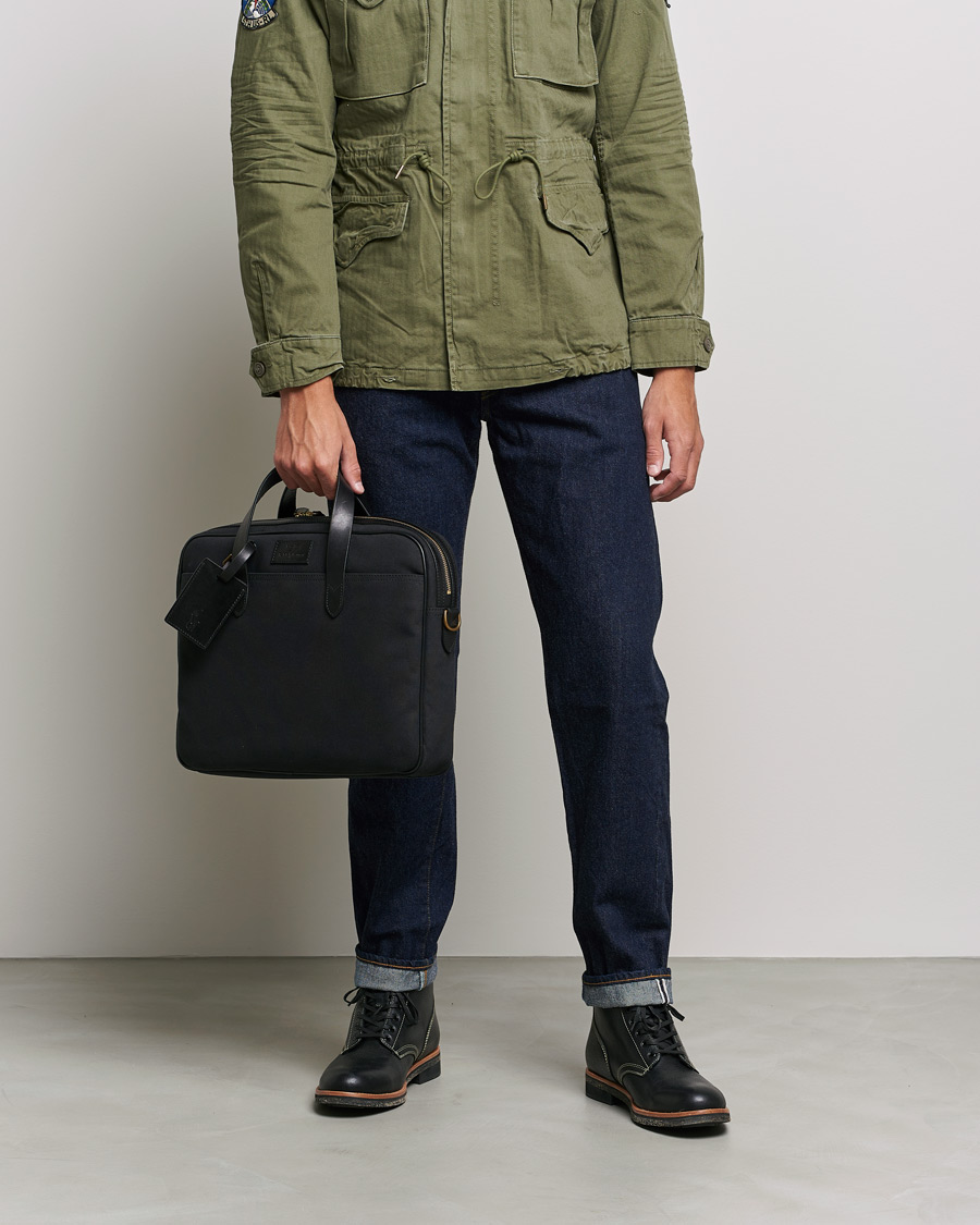 Herre | Tasker | Polo Ralph Lauren | Canvas/Leather Computer Bag Black