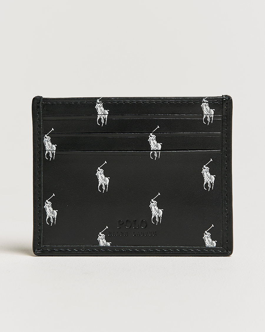 Herre | Lommebøker | Polo Ralph Lauren | Logo Leather Card Holder Black