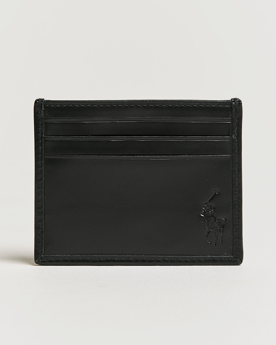 Herre | Polo Ralph Lauren Logo Leather Card Holder Black | Polo Ralph Lauren | Logo Leather Card Holder Black