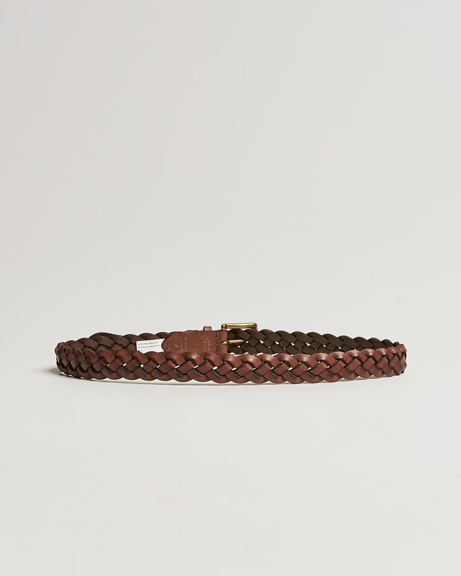 Herre | Belter | Polo Ralph Lauren | Braided Leather Belt Brown