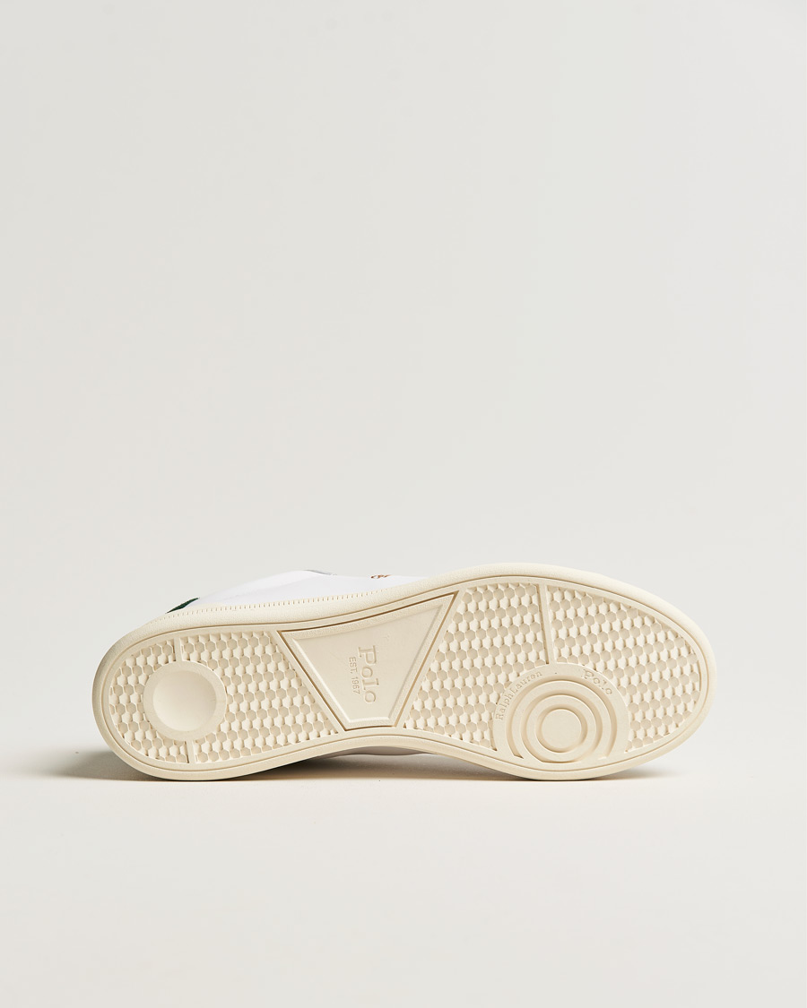 Herre | Sneakers | Polo Ralph Lauren | Heritage Court II Leather Sneaker White/College Green