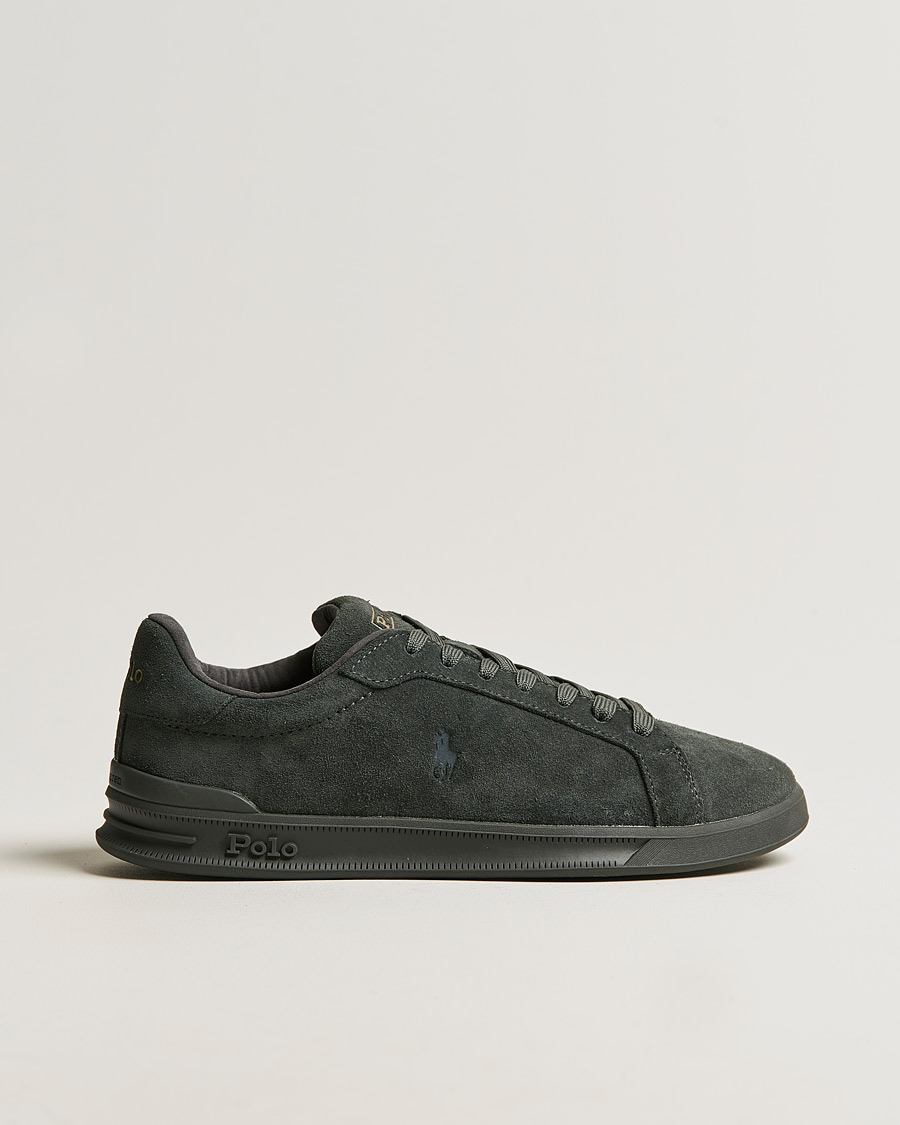 Herre | Polo Ralph Lauren Heritage Court II Suede Sneaker Charcoal Grey | Polo Ralph Lauren | Heritage Court II Suede Sneaker Charcoal Grey