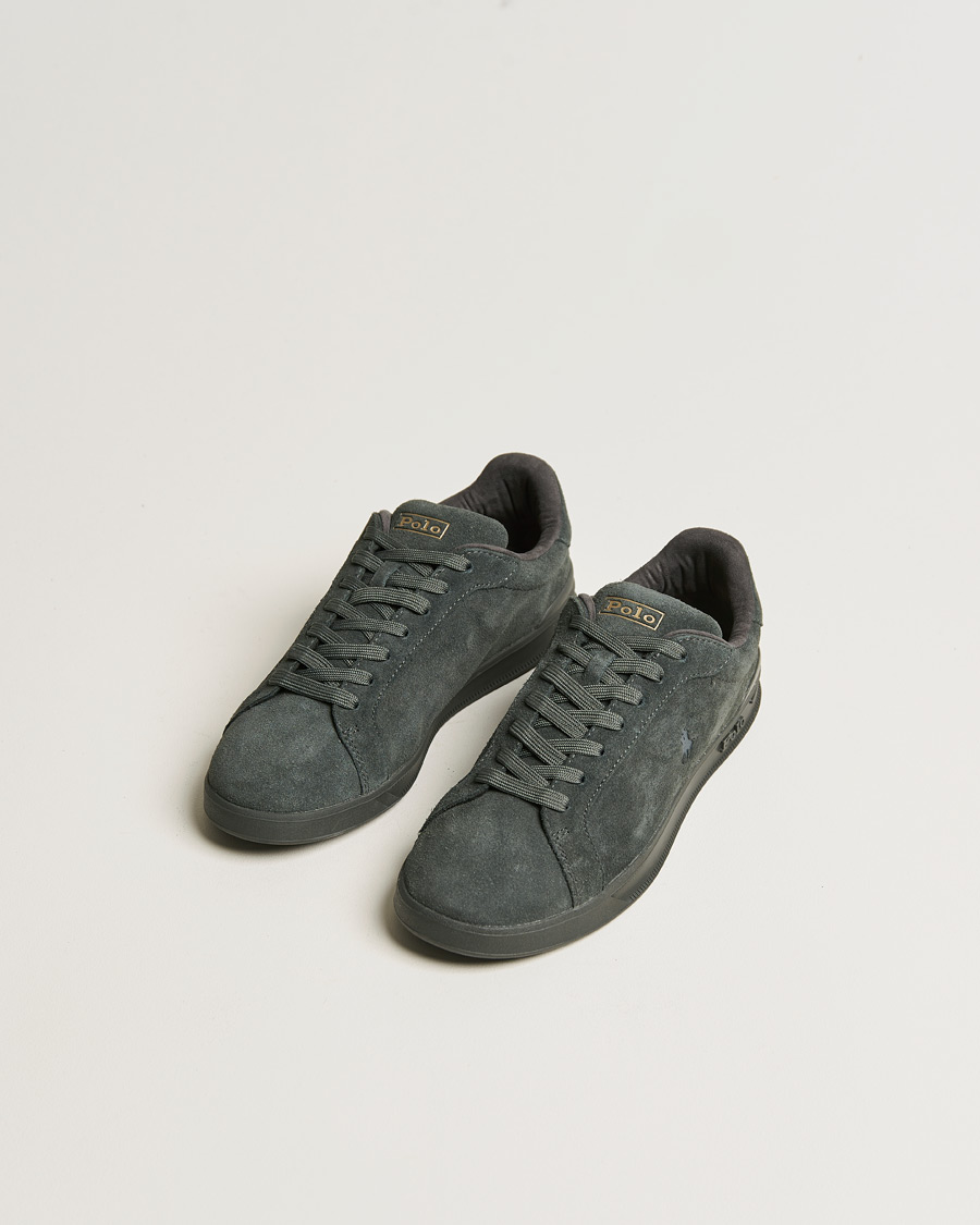 Herre | Polo Ralph Lauren Heritage Court II Suede Sneaker Charcoal Grey | Polo Ralph Lauren | Heritage Court II Suede Sneaker Charcoal Grey