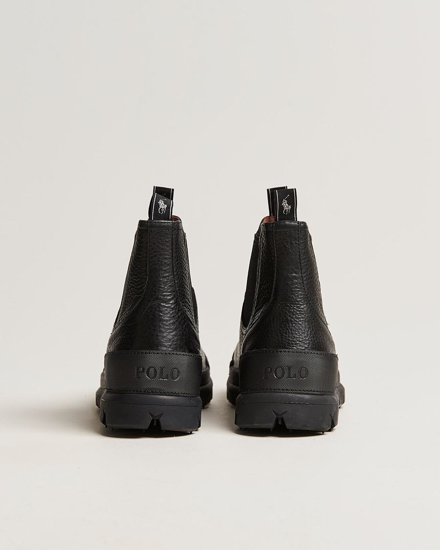 Herre | Polo Ralph Lauren Oslo Oiled Leather Chelsea Boot Black | Polo Ralph Lauren | Oslo Oiled Leather Chelsea Boot Black