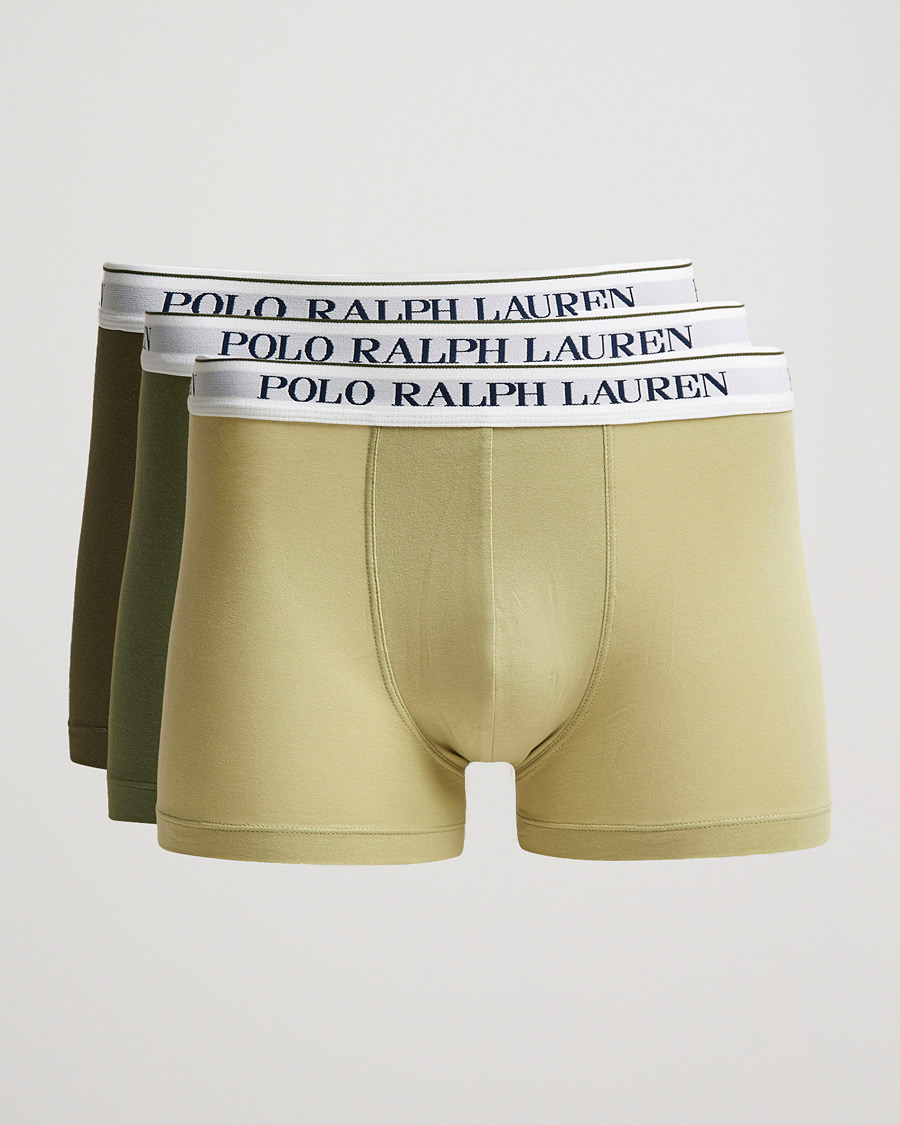 Herre | Undertøy | Polo Ralph Lauren | 3-Pack Trunk Olive/Green/Dark Green
