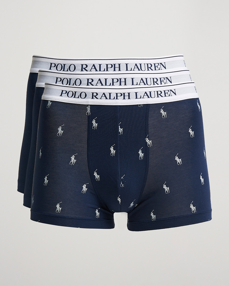 Herre | Undertøy | Polo Ralph Lauren | 3-Pack Trunk Navy/Navy Pony/Navy
