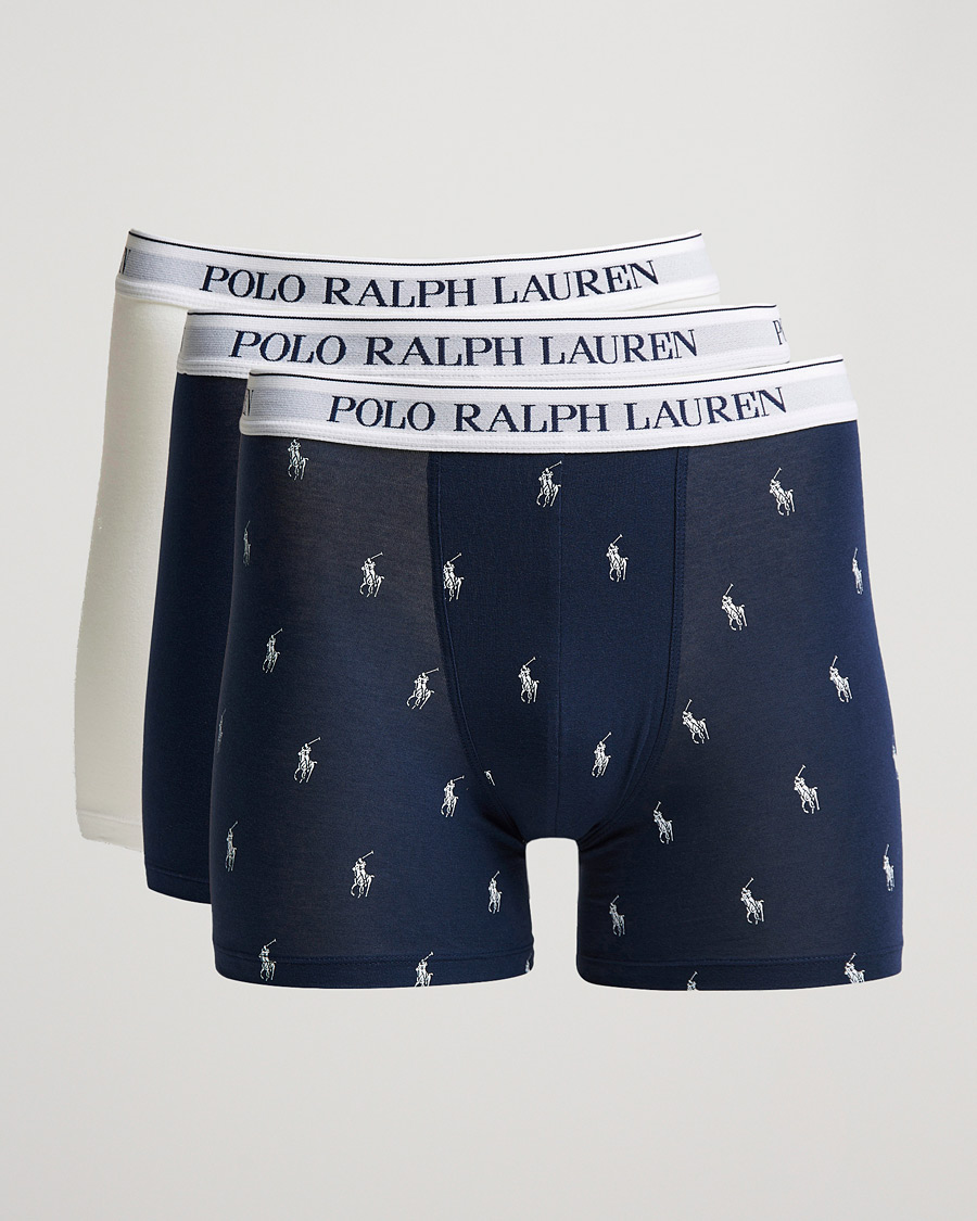 Herre | Undertøy | Polo Ralph Lauren | 3-Pack Boxer Brief Navy/White/Navy Pony